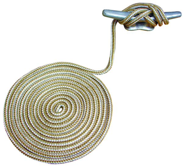Attwood Ligne d'amarrage haut de gamme en nylon doublement tressé 15' - 3/8″ - Nylon - Doublement tressé