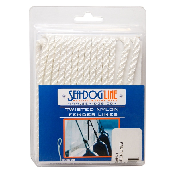 Sea Dog Ligne de défense torsadée 6' - 1/4″ - Nylon - Torsadée