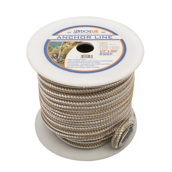 Sea Dog Ligne d’ancrage double en nylon 100' - 1/2″ - Nylon - Double