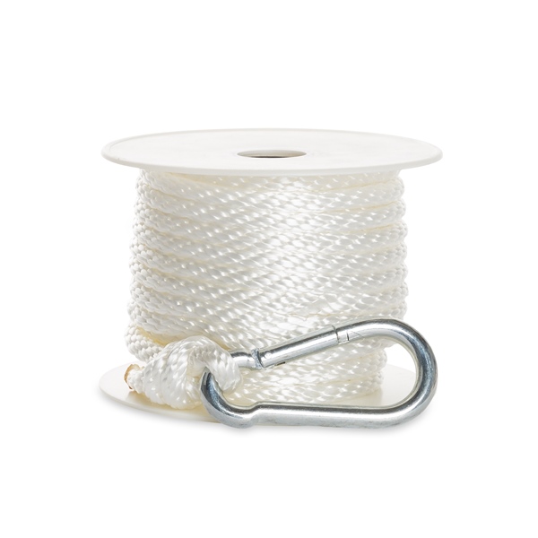 Kimpex Ligne d’ancre tressée pleine 50' - 3/8″ - Nylon - Tressé