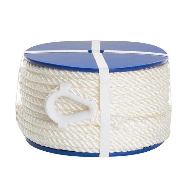 Kimpex Ligne d’ancre à 3 brins 100' - 3/8″ - Nylon - Torsadé à 3 brins