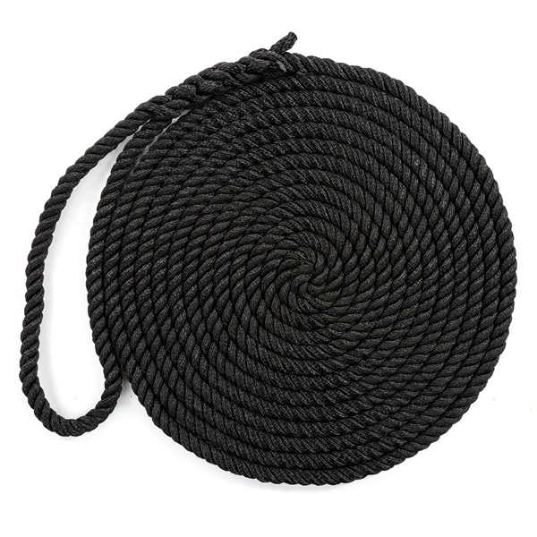 Kimpex Ligne d’amarrage torsadée à 3 brins 25' - 3/8″ - Nylon - Torsadé à 3 brins
