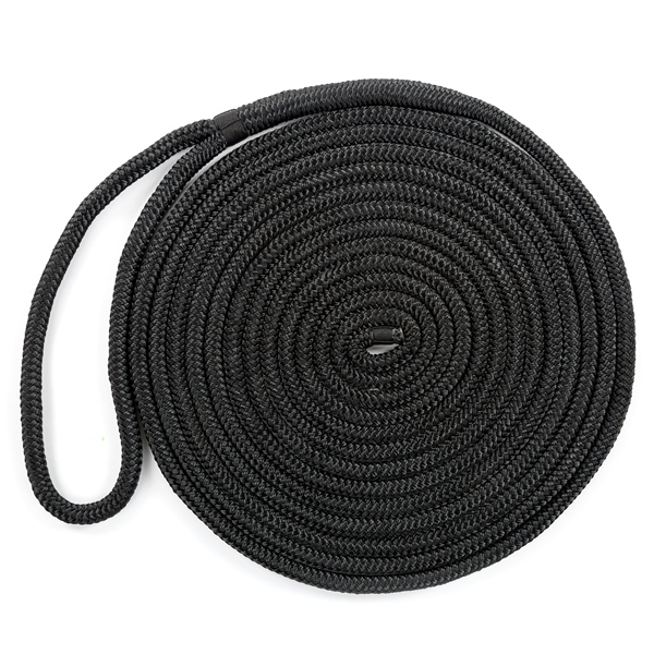 Kimpex Ligne d’amarrage à double tressage 25' - 3/8″ - Nylon - Doublement tressé