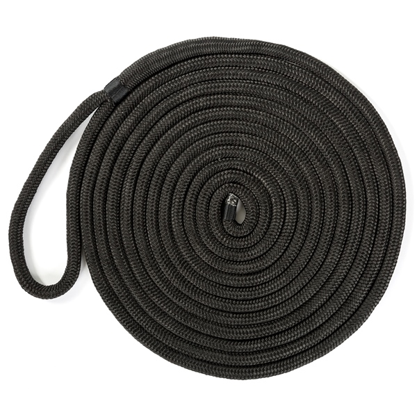 Kimpex Ligne d’amarrage à double tressage 30' - 1/2″ - Nylon - Doublement tressé