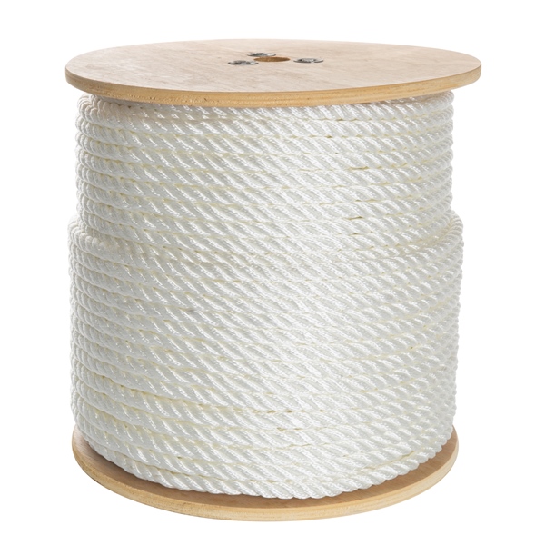 Kimpex Corde de bateau en nylon 600' - 1/2″ - Nylon - Torsadé à 3 brins