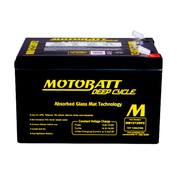 Motobatt Batterie AGM à décharge profonde MB12120F2