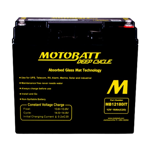 Motobatt Batterie AGM à décharge profonde MB12180IT