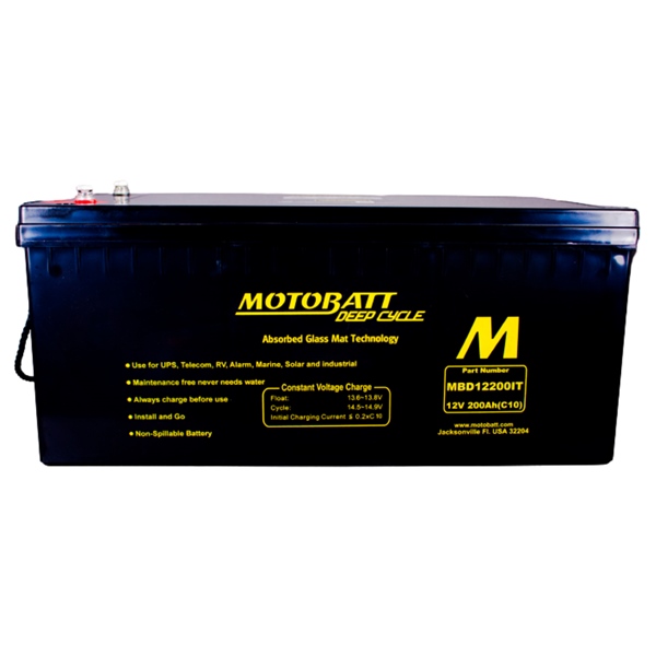 Motobatt Batterie AGM à décharge profonde MBD12200IT
