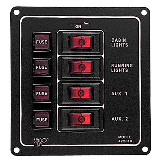 Sea Dog Panneau d’interrupteur vertical fait en aluminium