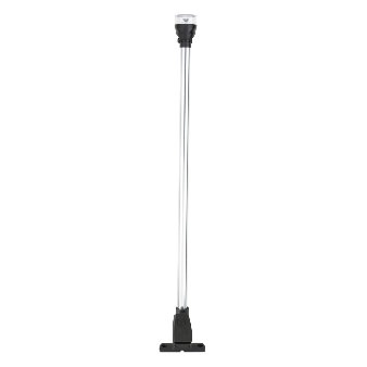 Attwood Feu de navigation circulaire, support horizontal avec pole 12″ Feu de navigation - Noir