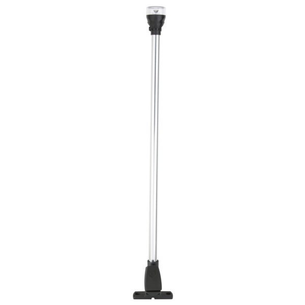 Attwood Feu de navigation circulaire, support vertical avec pole 12″ Feu de navigation - Noir