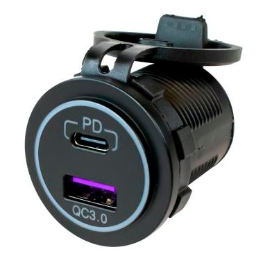 Sea Dog Prise d'alimentation USB 3.0 & USB-C