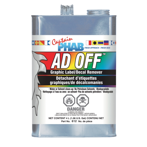Captain Phab  Dissolvant d'adhésif Ad OFF 4 L / 1.05 G